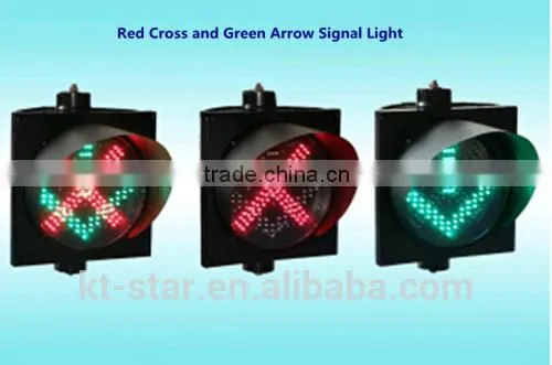 Wholesale Kutuo 300mm Driveway Indicator Red Cross and Green Arrow in One Unit Traffic Signal Light photo-3