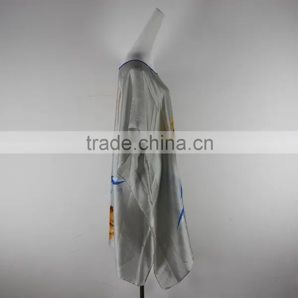 Wholesale Plus Size Bat Wing Sleeve Beach Round Neck Mini Casual Dress photo-2
