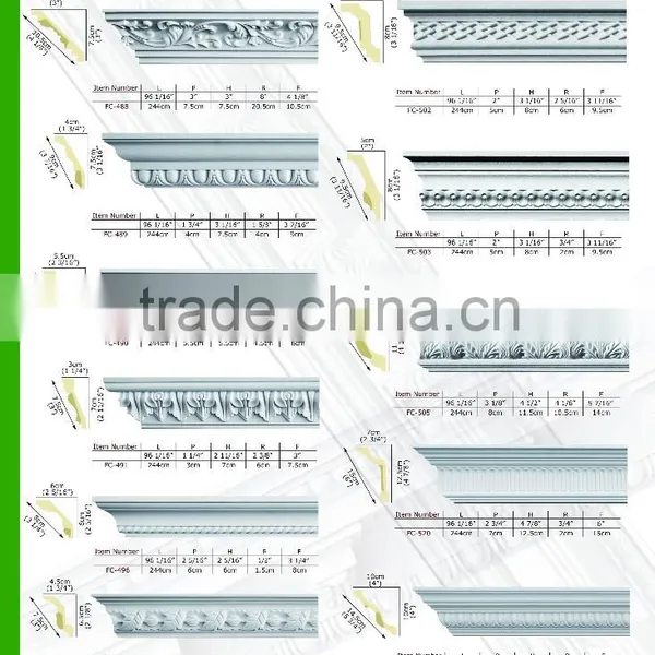 2016 Polystyrene High Quality Beautiful PU Decorative Corbel Eps Cornice Moulding photo-6