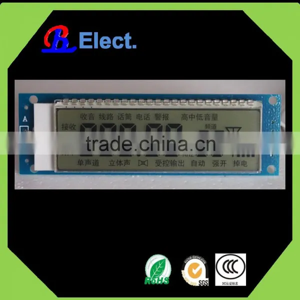 Segment Negative Transparent Video Lcd Module,digital Lcd Screen With White LED