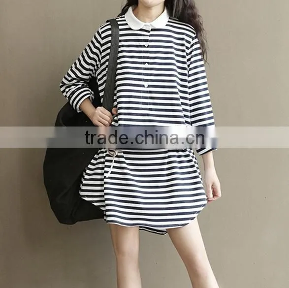D82546f 2016 Newest Lady Summer Stripes Dresses Plus Size Maternity Dress photo-3