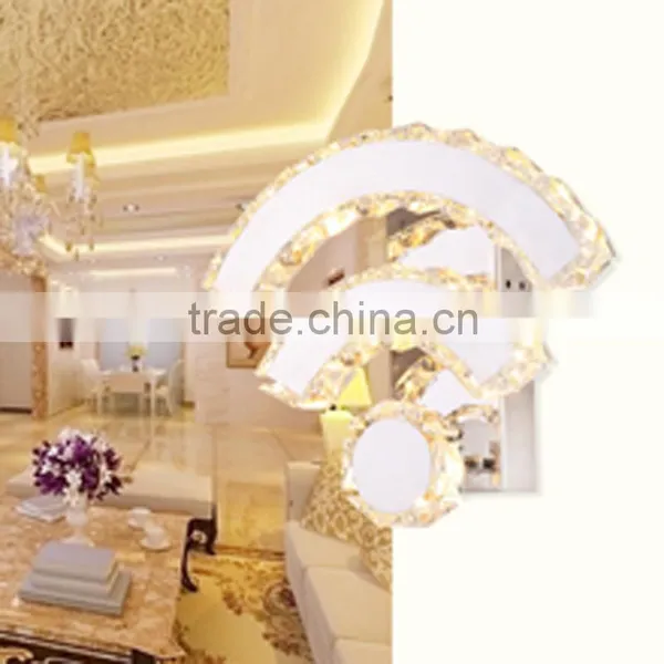 Wifi Design 220V LED Wall Lights K9 Crystal Decorative Wall Lamp photo-3