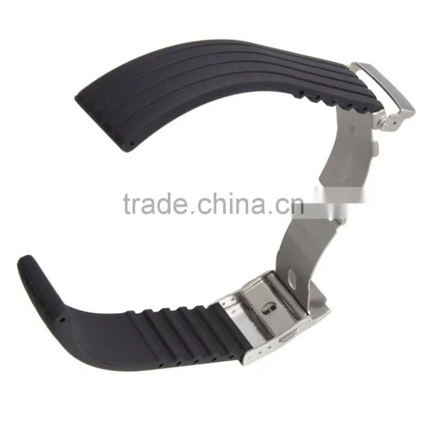 For Apple Watch Silicone Watchband for Apple Watch Watchband With Metal Clasp Metal Connector Adapter
