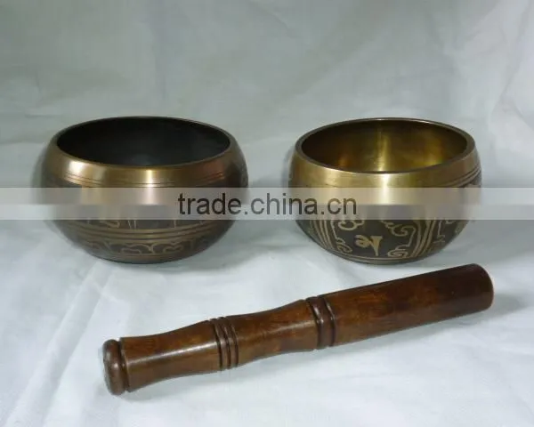 Brass Tibetan Singing Bowls