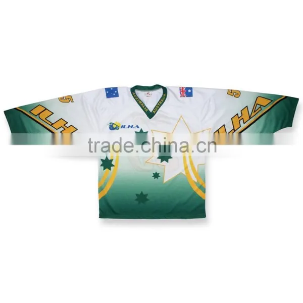 OEM Supply Type Custom Design Canada Team Sublimation Printed Ice Hockey Jersey