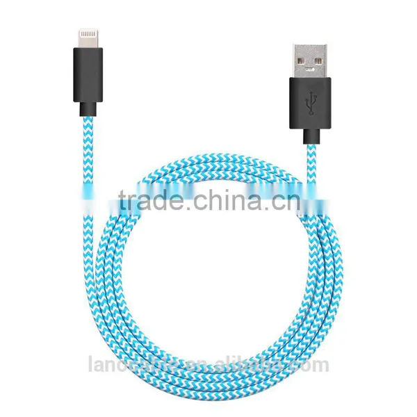 Fashionable Custom MFi Nylon Braided 8pin Data Cable for I6s photo-2