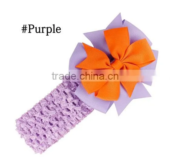 Kids Chiffon Flower Headband Children Accessories Baby Widen Headwear Hair Band photo-3