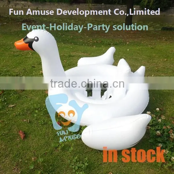 Low MOQ Stock Baby Swimming Seat Inflatable Swan for Kids photo-2