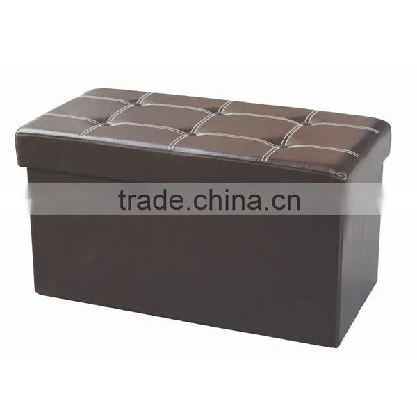 Purple Foldable Storage Ottoman photo-6