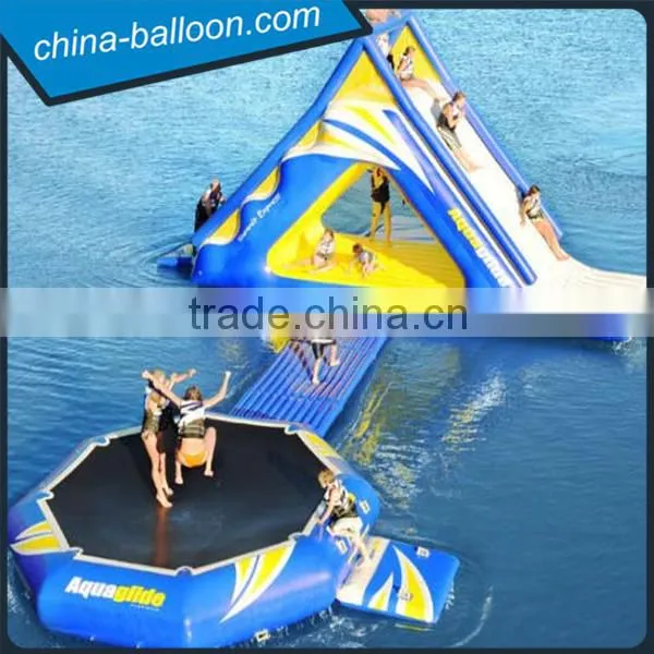0.9mm Pvc Tarpaulin Inflatable Aqua Trampoline, Bouncer for Water Sports photo-4