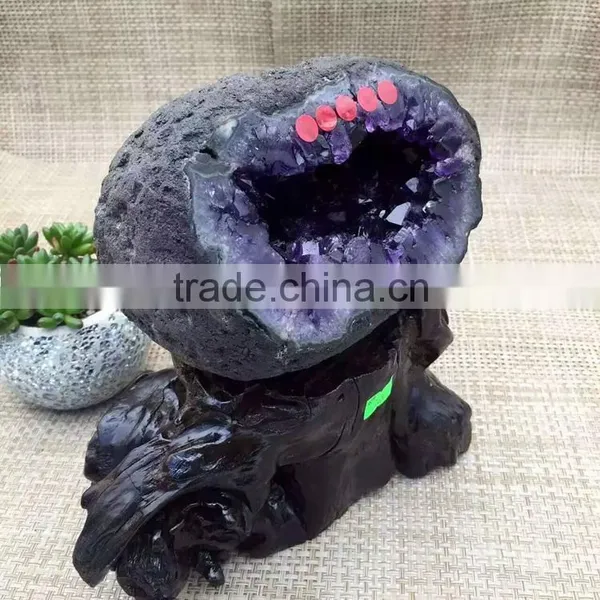 High Quality Brazil Amethyst Geodes Natural Quartz Crystal Geodes photo-4