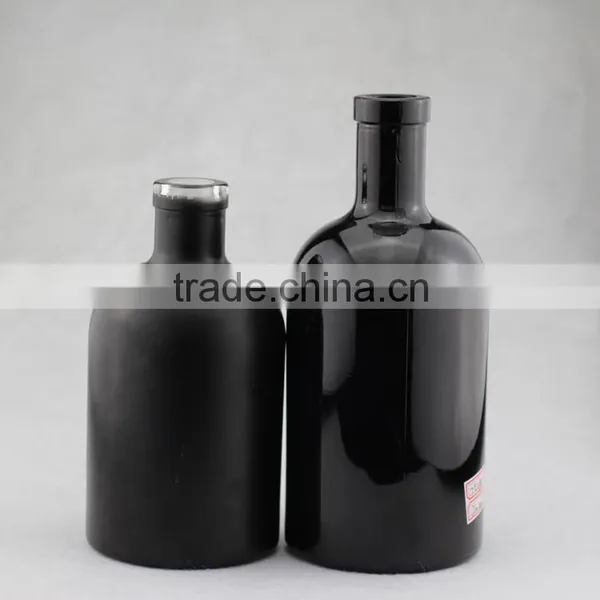 Custom Made Boston Bottles Wholesale Electroplating Bottles Black Gloss Bottle photo-4