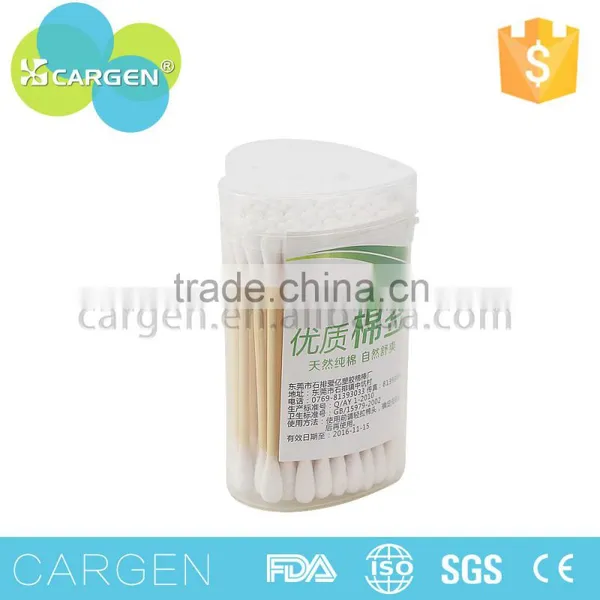 Ear cleaning 100tips wooden cotton swabs made manufacturers