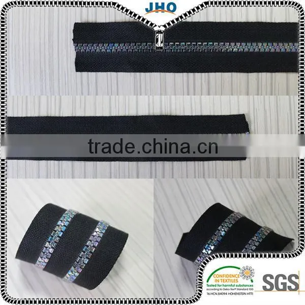 8# Plastic Derlin Resin Colorful Teeth Zipper Decorative Zippers for Garment