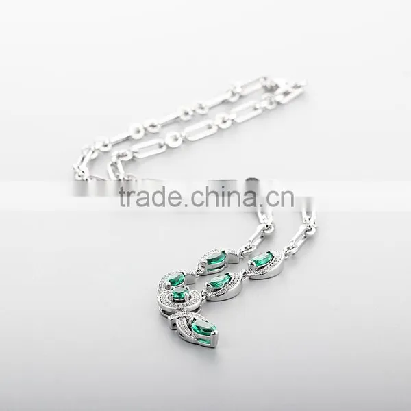 925 Sterling Silver Latest Design Beads Necklace Jewelry SNP027W photo-4