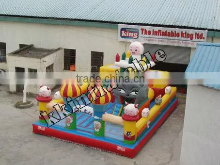 Chidren Cartoon Inflatable Fun City for Sale