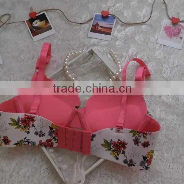 Colorful One Piece Seamless Push up Cup Bra Girls Underwear photo-2