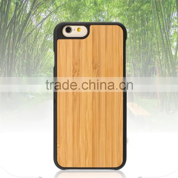 New Idea of Mix Material Phone Case PC and Bamboo Mobile Cover for IPhone 6/6s/6 Plus photo-2