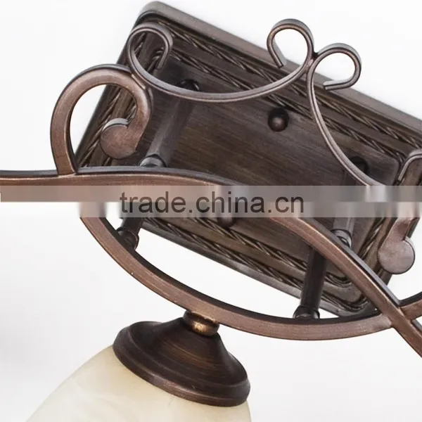 European-style Wall Lamp,bedside Bedroom Hotel Wall Lamp,minimalist Interior Glass Wrought Iron Wall Lamp photo-2