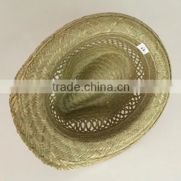 Wholesale Chinese Cheap Promotion Plain Custom Mens Narrow Brim Summer Natural Straw Cool Sun Hat photo-4