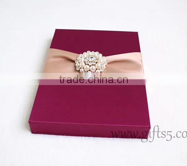 Gorgeous Burgundy Wedding Invitation Boxes photo-4