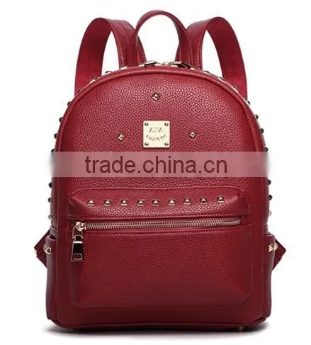Women Leather Backpack With Rivets, Backpack Leather photo-2