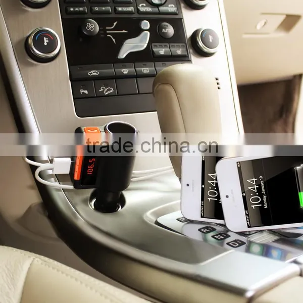 BC09 New Product Bluetooth FM Hands-free Car Charger With Cigarette Lighter Port photo-3