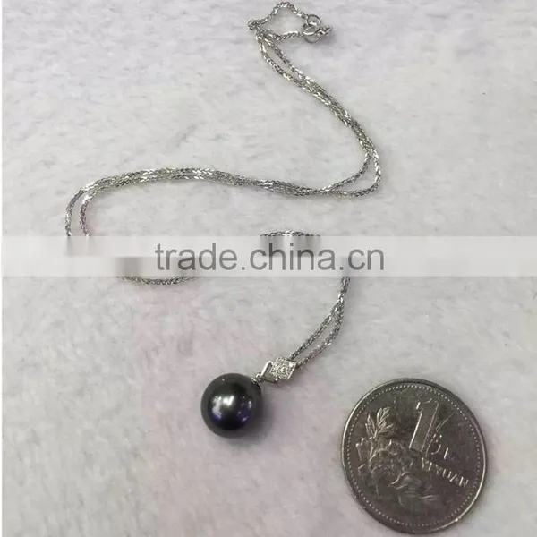 Elegant Tahitian Black Pearl Jewelry Set With High Quality photo-3
