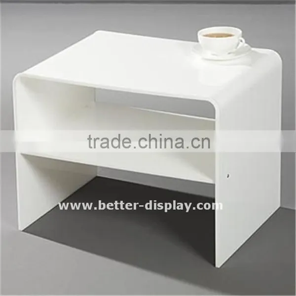 High Quality White Acrylic Dinning Table With Transparent Table Leg photo-2