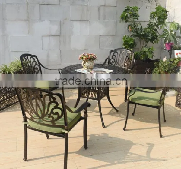2016 Hot Selling All Weather Elegant Modern Patio Cast Aluminum Outdoor Table With Cushion photo-3