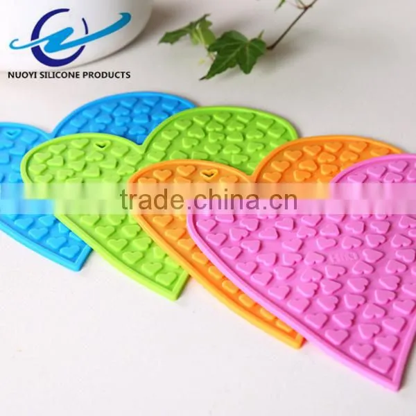 Heat Resistant Love Heart Shape Slate Silicone Mat photo-2