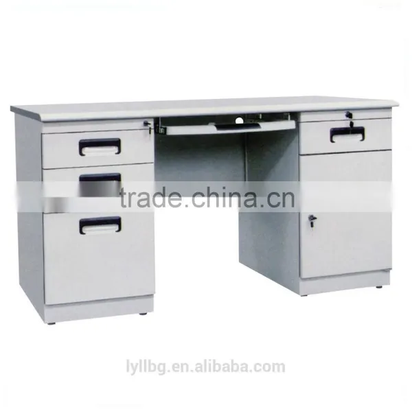Factory Directly Office Furniture L Shaped Computer Desk With MDF Top Board photo-3