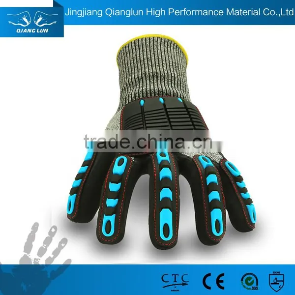 Customize TPR Sewing Shock Absorbing Oilfield Industry Gloves