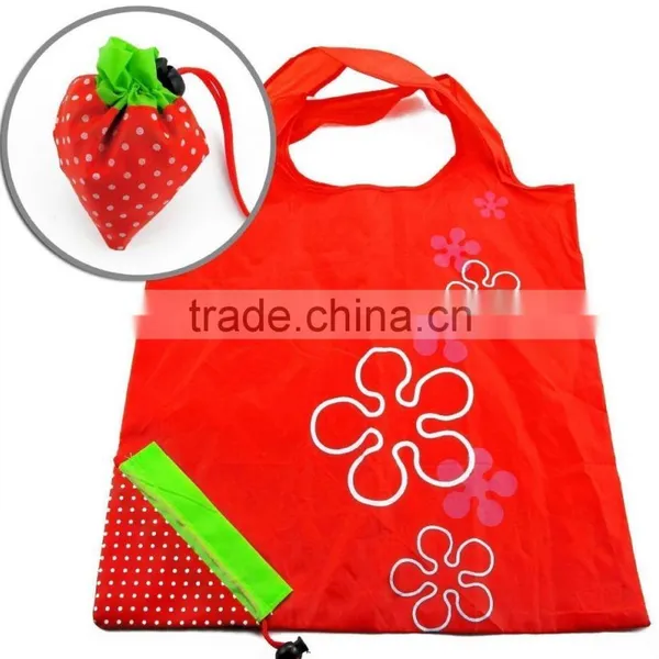 Reusable Shopping Tote Bag - Folded Into a Strawberry photo-3