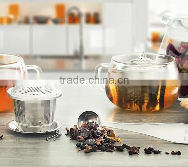 Stainless Steel Loose Leaf Tea Strainers Filter 2 Sets With Spoon photo-2