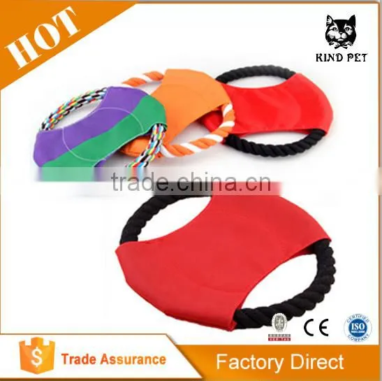 Rope Frisbee Dog Toy Chew Throw Fetch photo-2