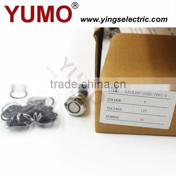 YUMO LA16JSF IP67 S LED Illuminated Indicator Switch Metal Lamp,push Button photo-4