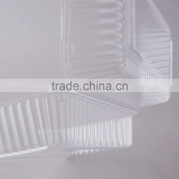 Durable Packaging Deep Clear Hinged Plastic Container, BOPS Clamshell Food Take Away Box for Cake, Hotdog photo-5