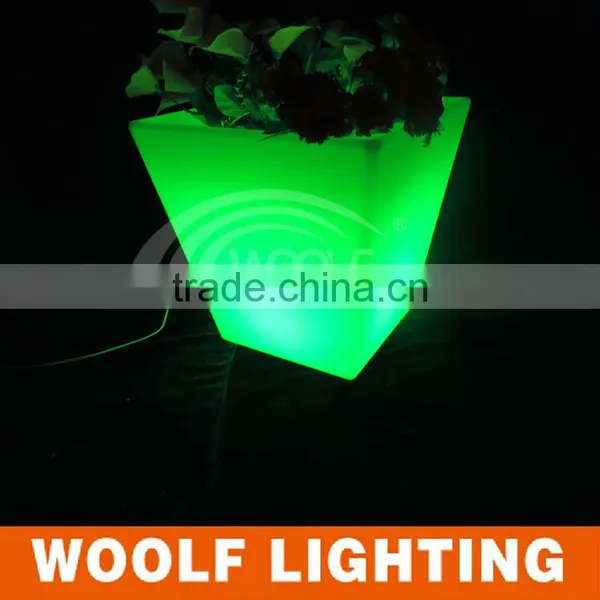 Square High Design Muilti-color Decor LED Illuminate Flower Pot photo-5
