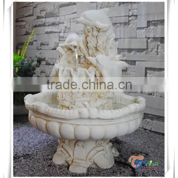 Indoor Resin Three Dolphin Water Fountain photo-5