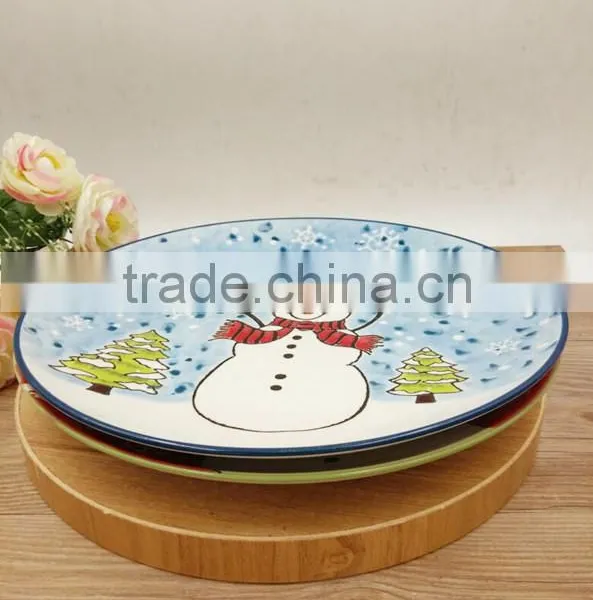 Haonai High Quality Promotion Christmas Bone China Plate photo-3
