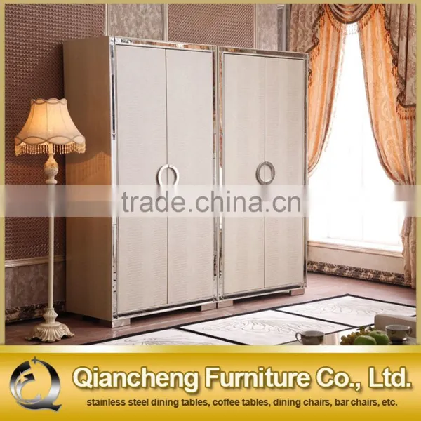 European Style Bed Room Popular Steel Wardrode Cabinet for Bedroom photo-4