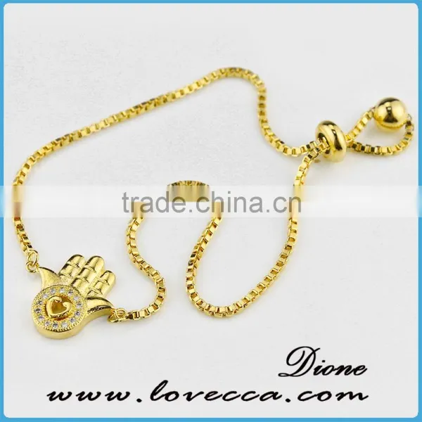New Gold Bracelets Design Women Micro Pave Gold Cubic Zirconia Bracelet photo-5