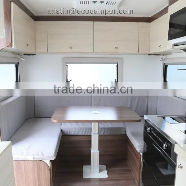 OEM Travel Caravan Trailer With Tent Furniture Fridge For Sale photo-6