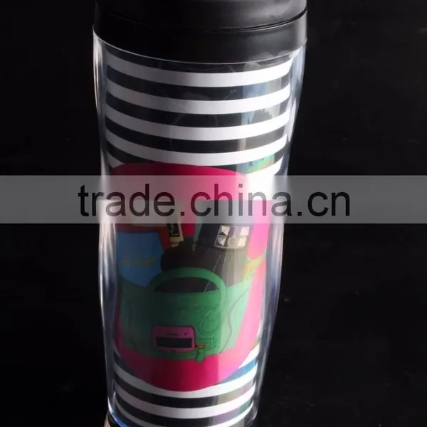12oz BPA Free Paper Insert Double Wall Plastic Tumbler/ Thermo Mug photo-6