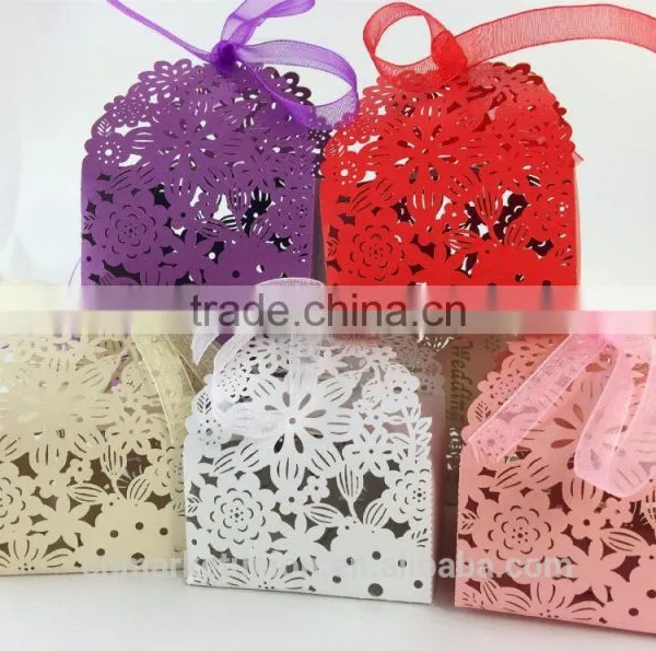 Customized Foldable Sweet Candy Box for Wedding Romantic Paper Wedding Box photo-2