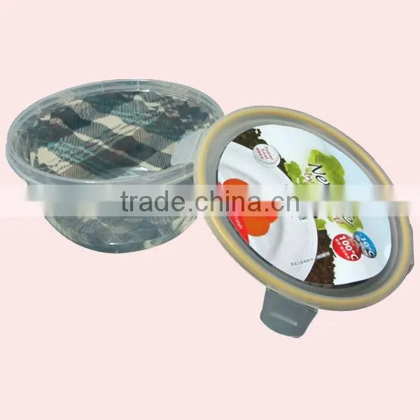 Lockable Plastic Stackable Vacuum Food Storage Crisper Box With Round Shape photo-3