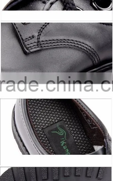 Black Genuine Cow Leather Goodyear Welted Men Safety Shoes photo-4