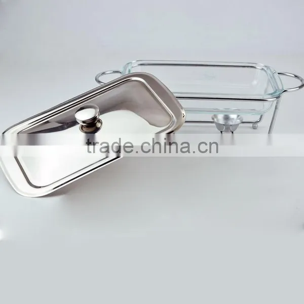 1.5L Hotel Buffet Chafing Dish Food Warmer With Glass Dish photo-2