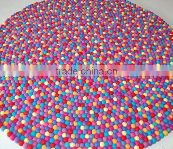 High Quality Nepal Handmade Round Wool Felt Ball Carpets/rugs photo-5